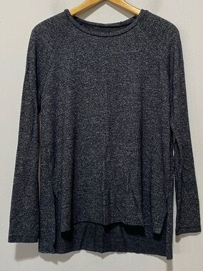 American Eagle Soft & Sexy Plush Black Heather Long Sleeve Women's XS Top